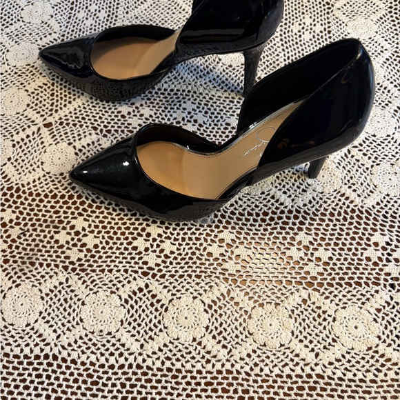 Chic Jessica Simpson Black Patent Leather Women's Heels - Picture 2 of 4